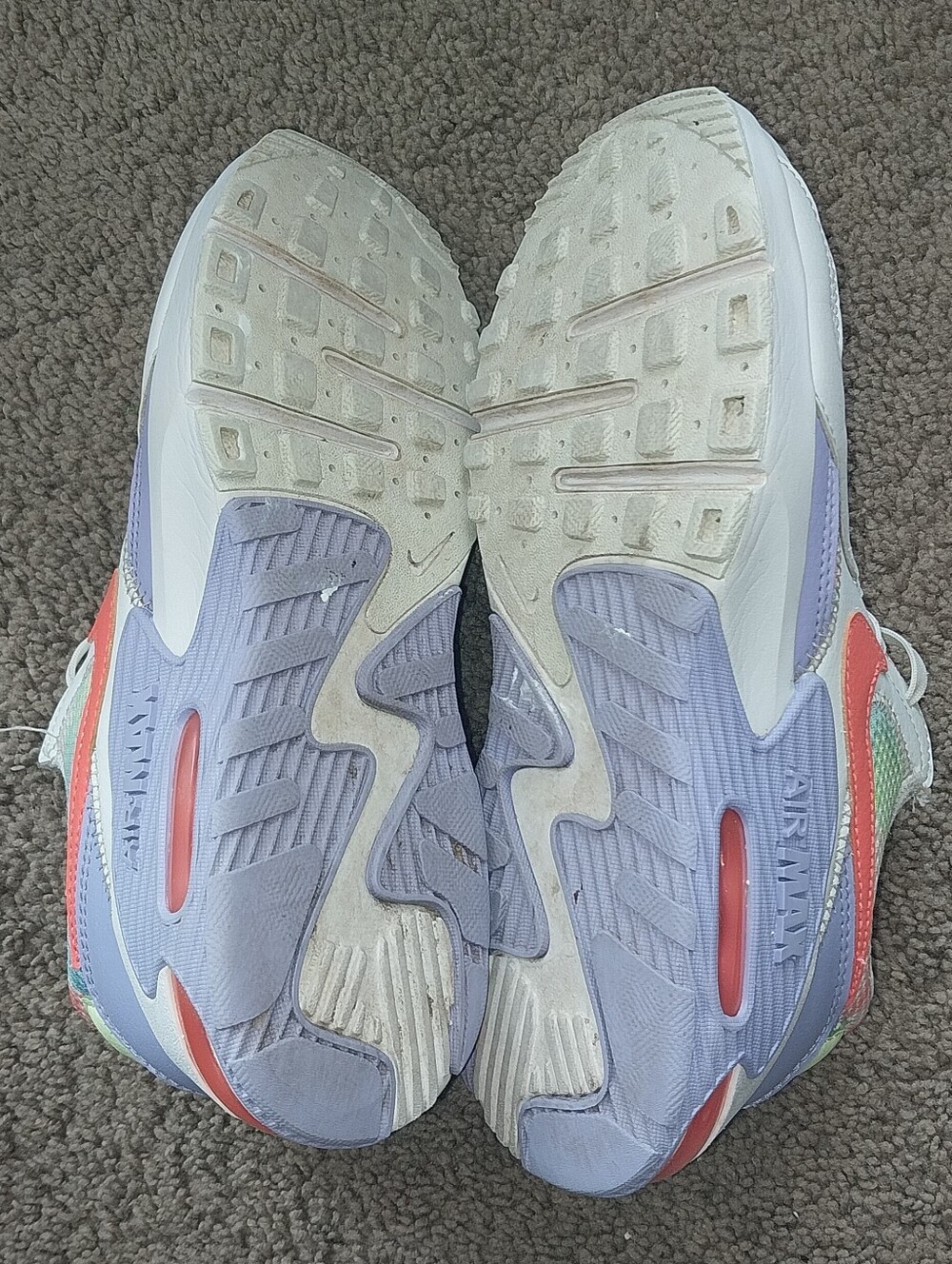 Nike Air Max Excee Sneakers Womens 6.5 White Purple Pulse Tie Dye - Picture 5 of 7